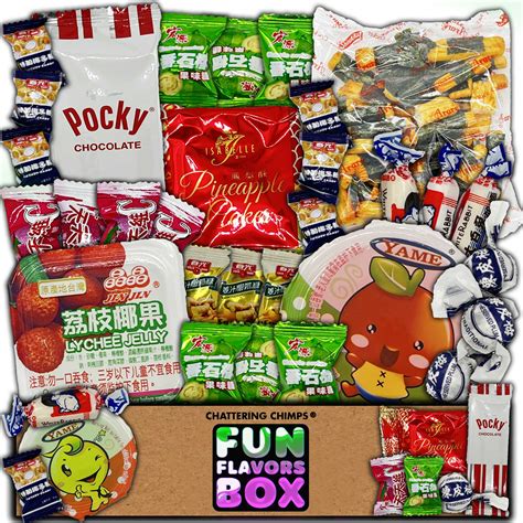 Fun Flavors Box Asian Snacks (30 Count) Candy Snack Box Variety Pack