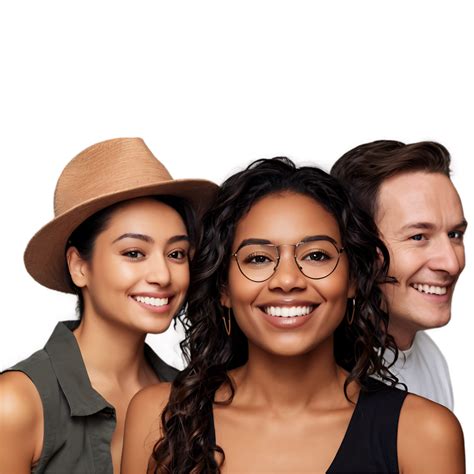 people smiling     camera  png