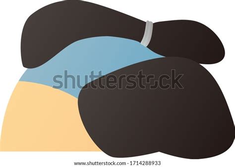 chonmage head isolated vector illustration stock vector royalty