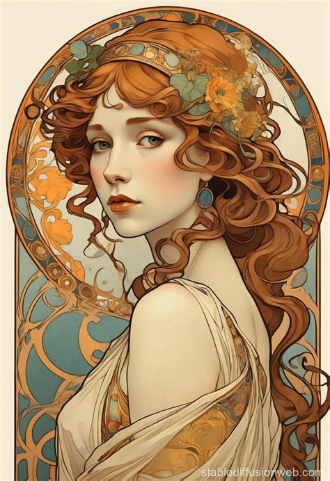 Art Nouveau Woman | Stable Diffusion Online