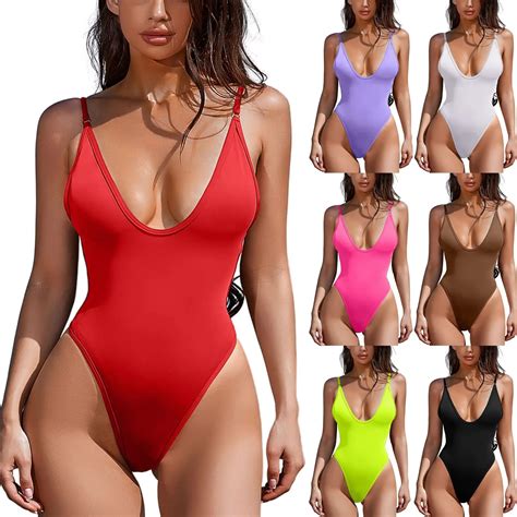 New Sexy One Piece Swimsuit Women Summer Holiday Swimwear Thong