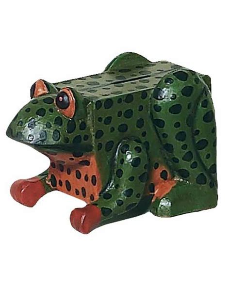 Frog Piggy Bank | Wooden Frog Statue | Turtle Island Imports