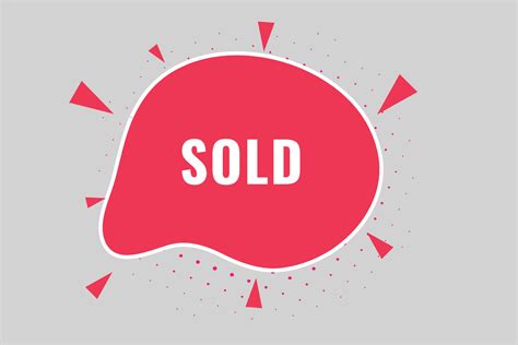 Sold Button. Speech Bubble, Banner Label Sold 23892124 Vector Art at ...