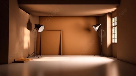 An Image Of A Studio Room With Lamps In It Background, 3d Light Effect ...