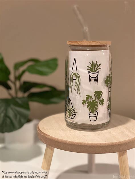 Indoor Plants- Glass Can Cup - Etsy