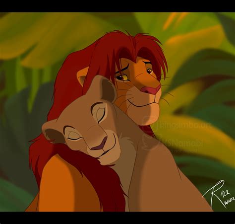 Simba And Nala Hugging