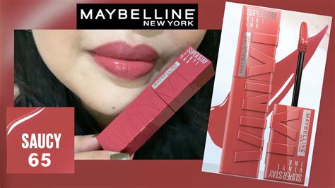 Vinyl Ink by Maybelline Superstay in 65 Saucy| Longwearing Lip Gloss ...