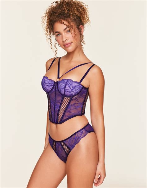 Dominika Dark Purple Contour Bustier Top, 32A-36A | Adore Me
