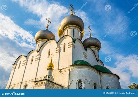Smolensk Cathedral of Novodevichy Convent, a UNESCO Site in Mosc Stock ...