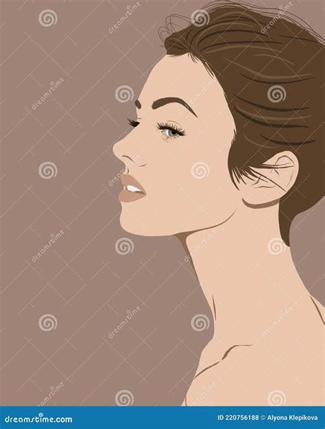 Illustration of a Beautiful Fair Hair Woman Stock Illustration ...