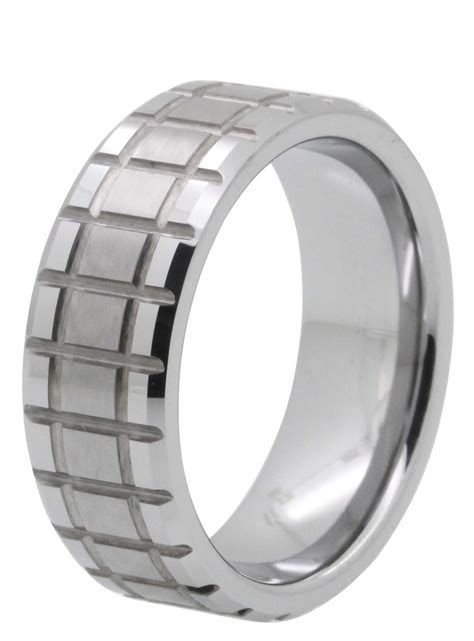 tungsten wedding band with diamond 6
