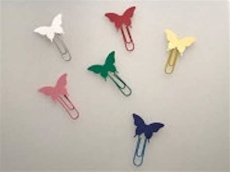 Butterfly Paper Clips Solid Colors 12 | Etsy