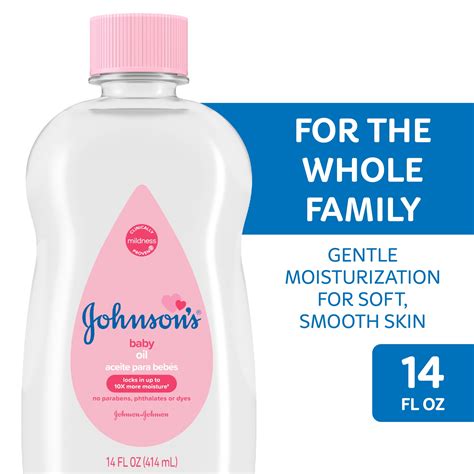 Johnson's Baby Oil, Mineral Oil, Baby Massage Oil, Original, 14 fl. oz