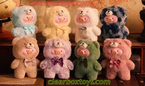 lulu  piggy teddy lulu vinyl plush doll series clear box toys