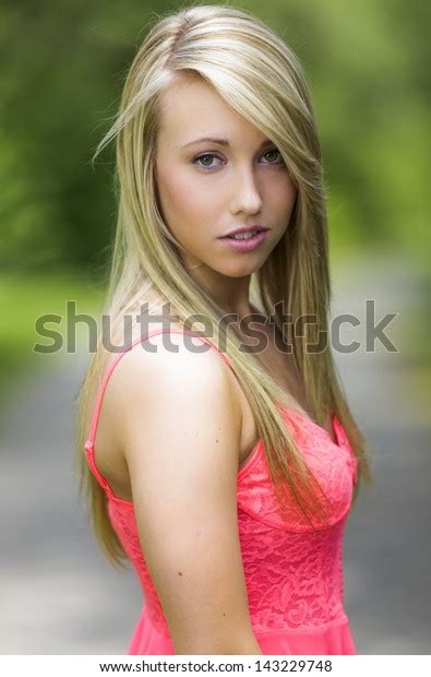 sassy beautiful teen girl posing glamour stock photo edit