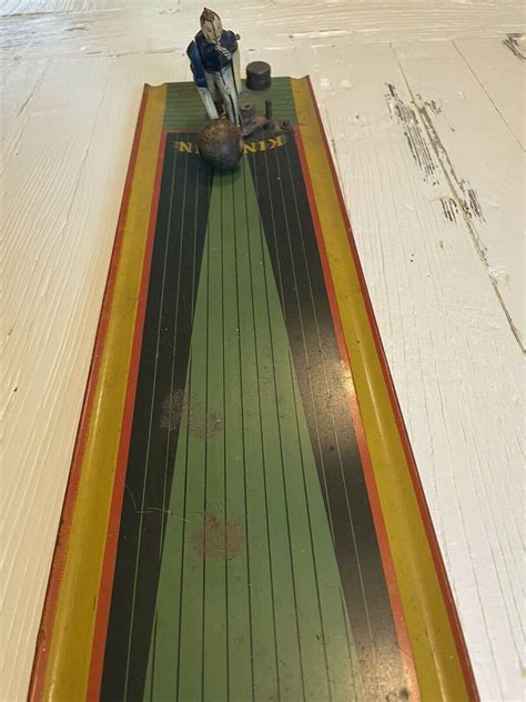 Vintage KING PIN TIN LITHO BOWLING ALLY GAME BALDWIN MFG NO 300 TOY USA