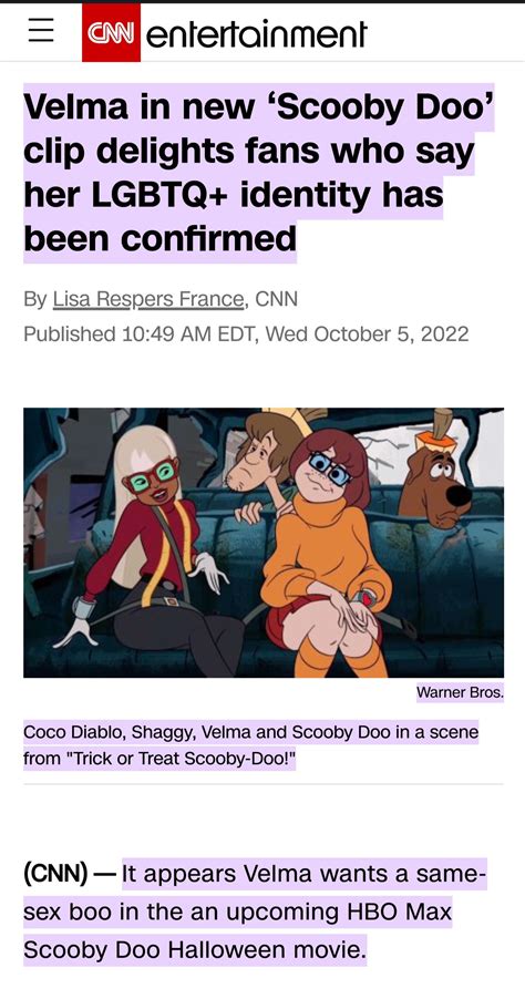 They will make a lesbian in the new Scooby Doo movie.. Alf mabrouk. : r