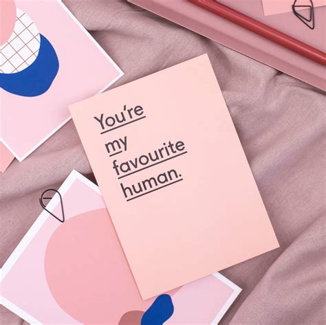 'you're my favourite human' valentines card by twin pines creative ...