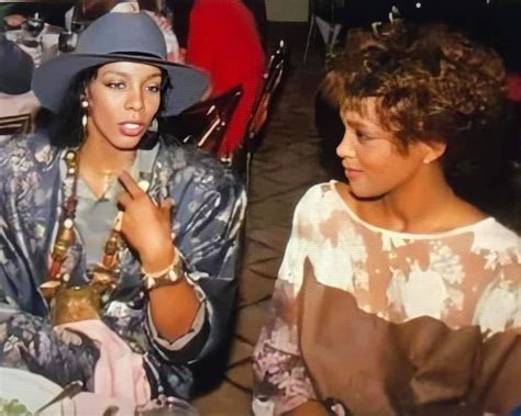 Donna with Whitney Houston | Donna summer, Whitney houston, Movie stars