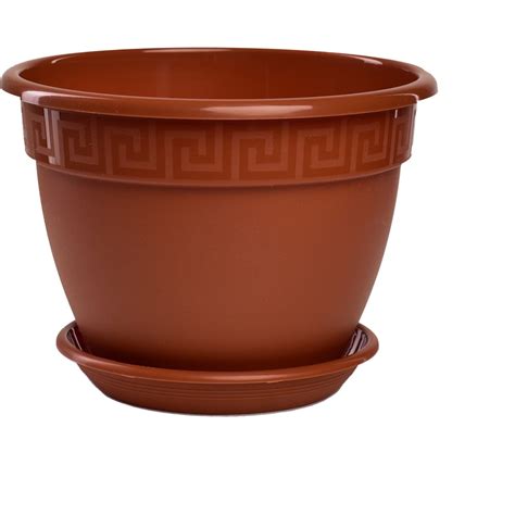 Горшок с поддоном 5Plast Антик 10 л, терракотовый 5PL0493 - выгодная ...
