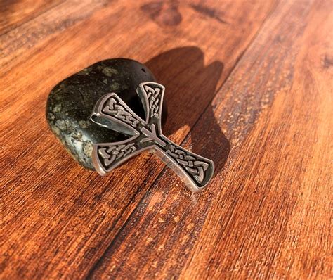 Algiz Rune Pendant Sterling Silver Algiz Necklace Elder | Etsy