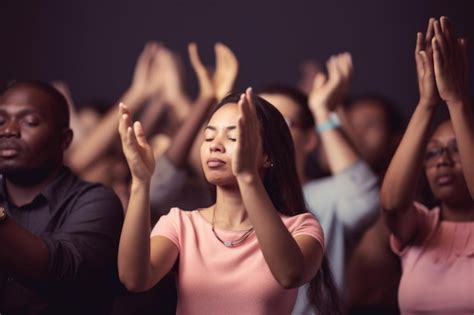 premium photo people  hands raised  prayer concept