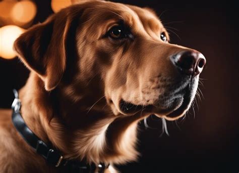 Premium Photo | A red labrador retriever dog