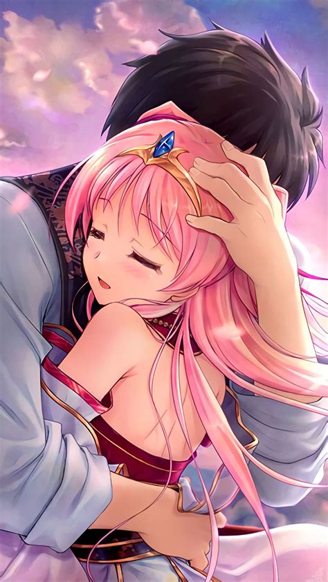 Anime Boy And Girl Hugging Crying