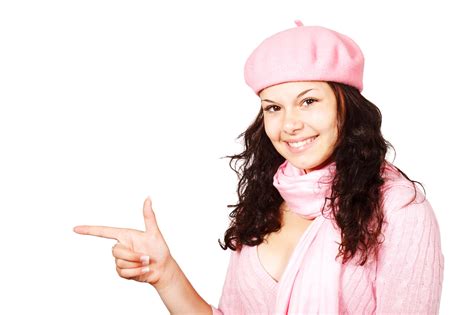 woman pointing  finger  stock photo public domain pictures
