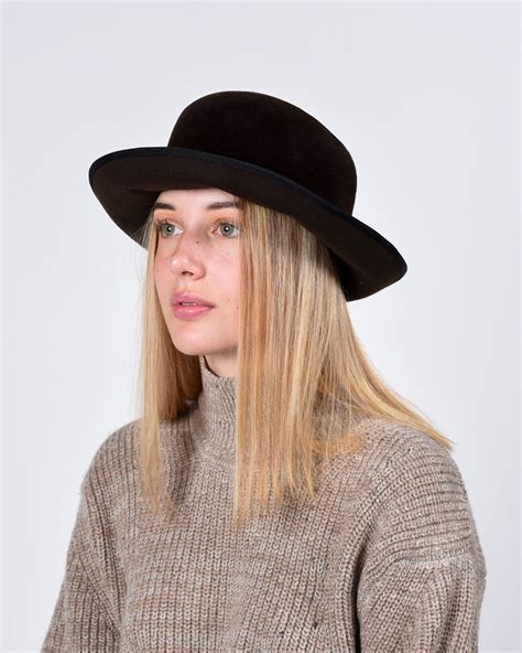 Cassie in chocolate brown Velours felt | Women fedora, Velour, Boswell