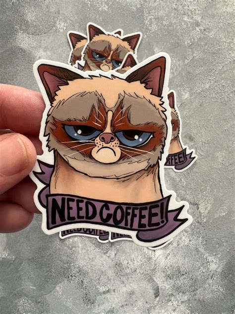 Grumpy Cat Sticker - Etsy