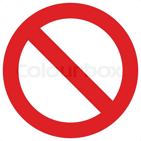 Prohibited sign | Stock vector | Colourbox
