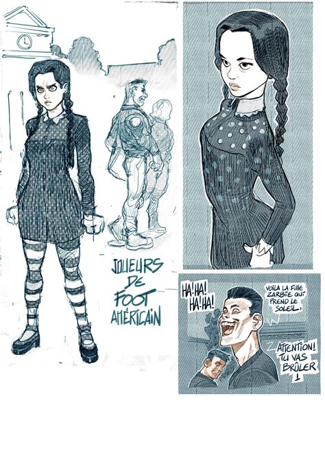 A Wednesday Addams Comic - jjfrenchie,joel jurion (western) parodie de