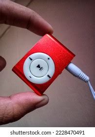 mini mp player red colour stock photo  shutterstock
