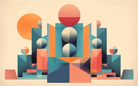Premium AI Image | Geometric shapes