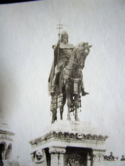 STROBL ALAJOS 1906 SZENT ISTVÁN KIRÁLY LOVAS SZOBOR FELAVATÁS BUDA