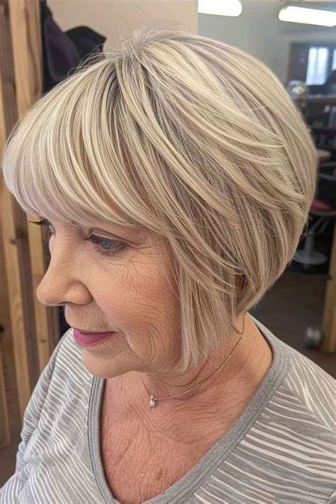 27 Stylish Wedge Haircuts for Women Over 60