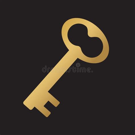 Golden key icon stock vector. Illustration of luxury - 160460008