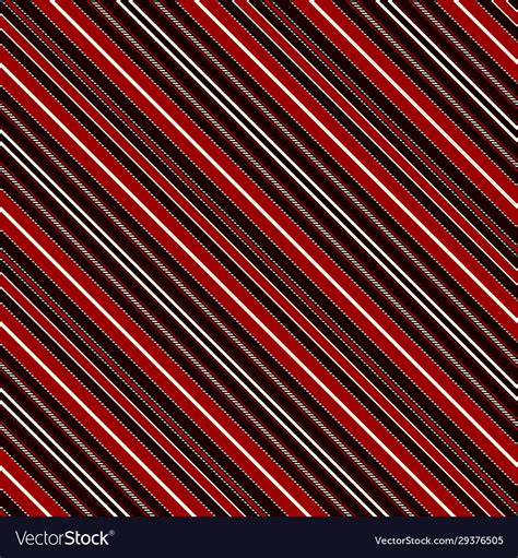 With red black and white diagonal parallel stripes