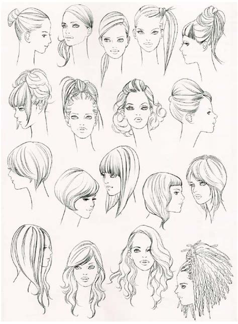 Виды причёсок | Disegno di capelli, Disegno dei capelli, Album degli ...