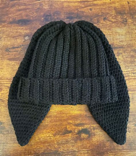 Crochet solid color bunny ears hat black beanie – Artofit