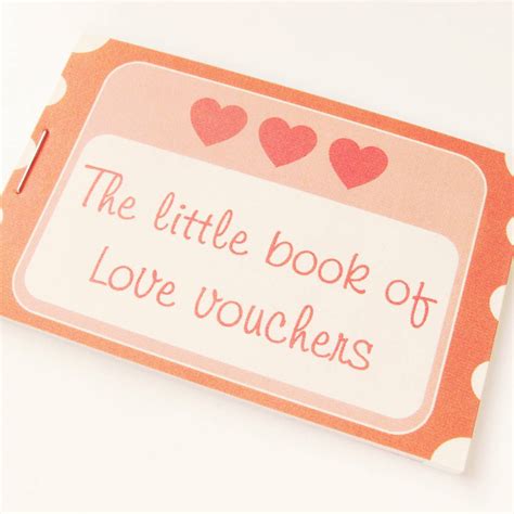 Love Voucher Token Book By Sarah Hurley | notonthehighstreet.com