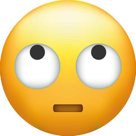 flushed emoji embarrassed emoticon  big eyes  vector art