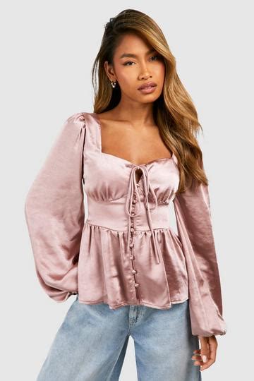 pink long sleeve tops boohoo uk