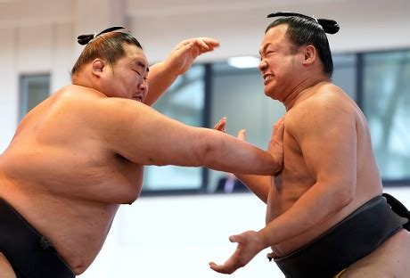 Sumo Wrestlers Compete During Honozumo Ceremonial Editorial Stock Photo ...