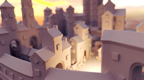 I exported a city and rendered it in Blender : Townscaper