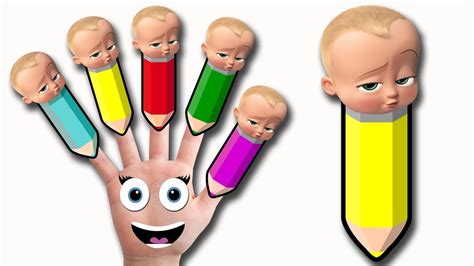 Boss Baby Pencil Finger Family Song Finger Family Song Colors For Kids - YouTube