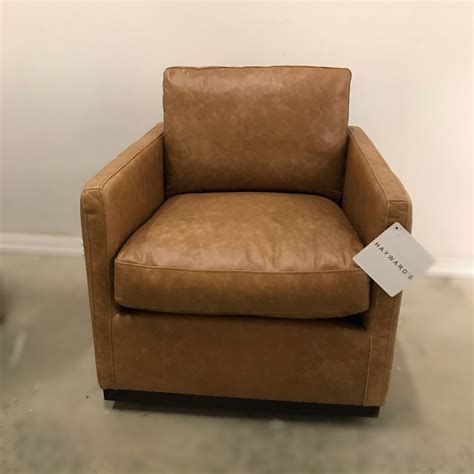 leather swivel accent chair