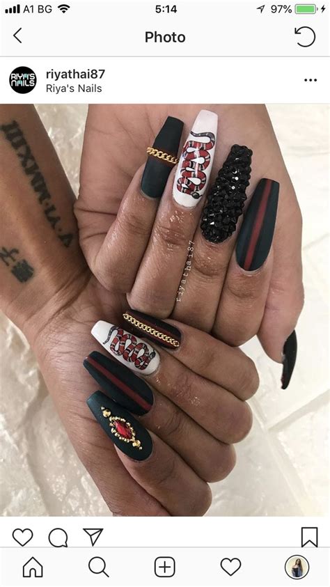 Pin on Unghii | Gucci nails, Pretty nails, Dope nails