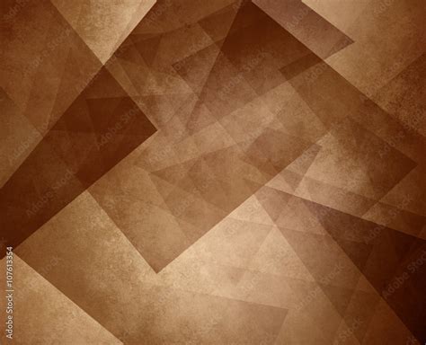 abstract brown sepia background, elegant triangle pattern design element on light brown or tan ...